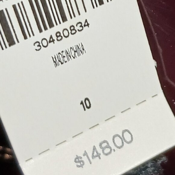 Express $148 Burgundy Women's Patent Leather Combat Boots size 10 - Picture 6 of 11